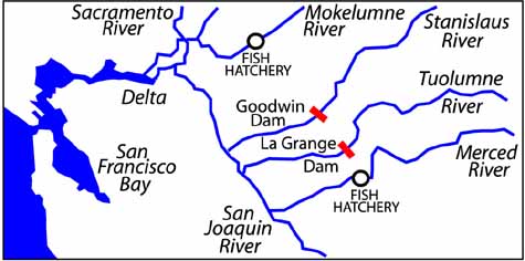 Map: Foothill Salmon Streams